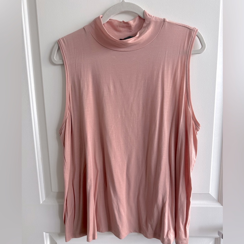 Eileen Fisher Fine Jersey Mock Neck Turtleneck Size XL